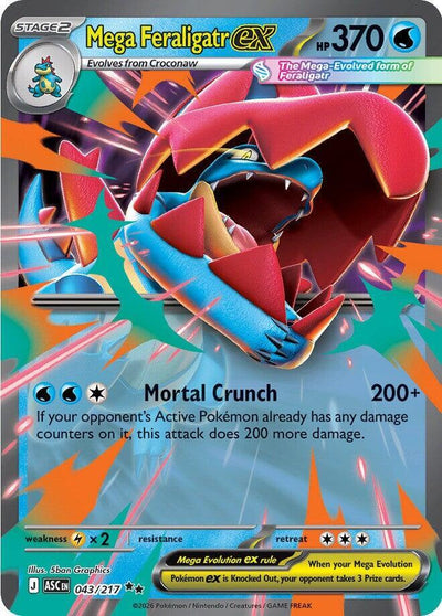 Mega Feraligatr ex - 043/217 - ME: Ascended Heroes