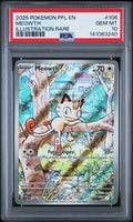 2025 POKEMON PHANTASMAL FLAMES MEOWTH #106 PSA 10