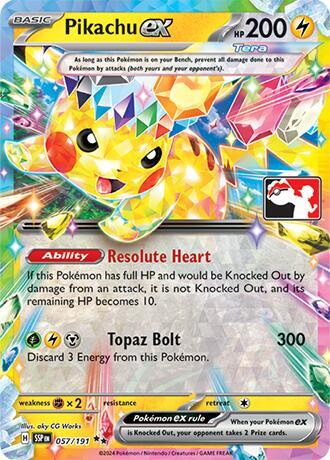 Pikachu ex - 057/191 - Prize Pack Series Cards