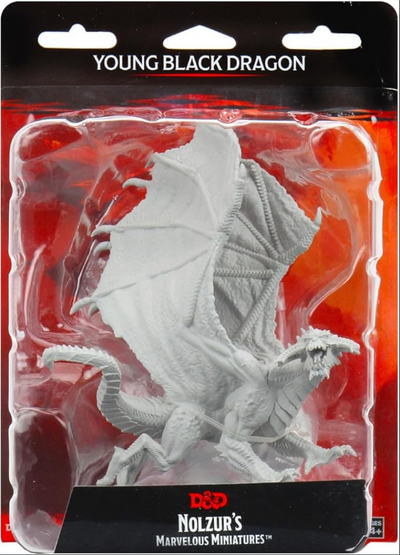 Dungeons & Dragons: Nolzur's Marvelous Unpainted Miniatures - W08 Young Black Dragon