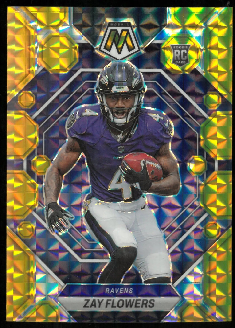 Zay Flowers /10 Mosaic 2023 Gold Panini
