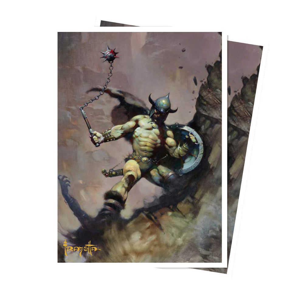 Ultra Pro Apex Deck Protector Sleeves - Standard Size - 105ct - Frank Frazetta - Warrior with Ball and Chain