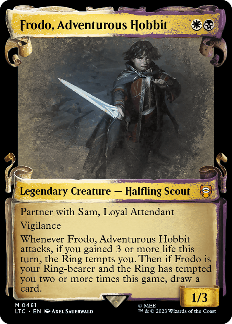 Frodo, Adventurous Hobbit (LTC-461) - Tales of Middle-earth Commander: (Showcase) Foil