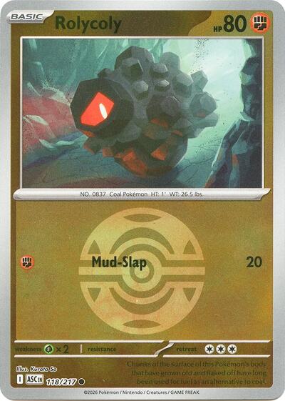 Rolycoly - Dusk Ball - 118/217 - Common [me025-118] [Reverse Holo]