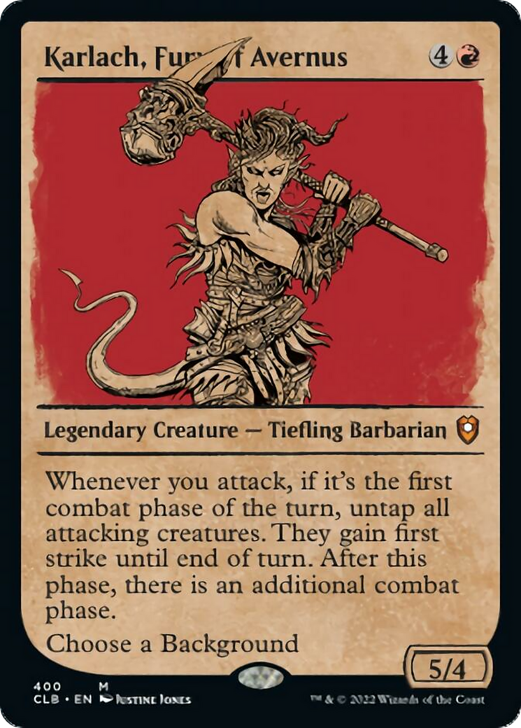 Karlach, Fury of Avernus (CLB-400) - Commander Legends: Battle for Baldur's Gate: (Showcase) Foil