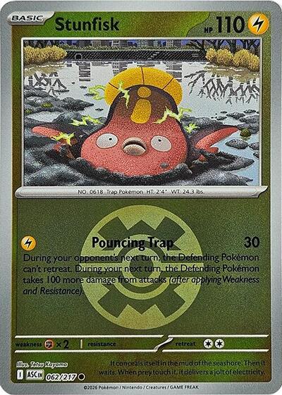 Stunfisk - Quick Ball - 062/217 - Common [me025-062] [Reverse Holo]