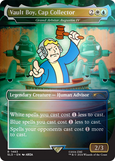Grand Arbiter Augustin IV (SLD-1483â˜…) - Secret Lair Drop / Vault Boy, Cap Collector (Borderless) Foil