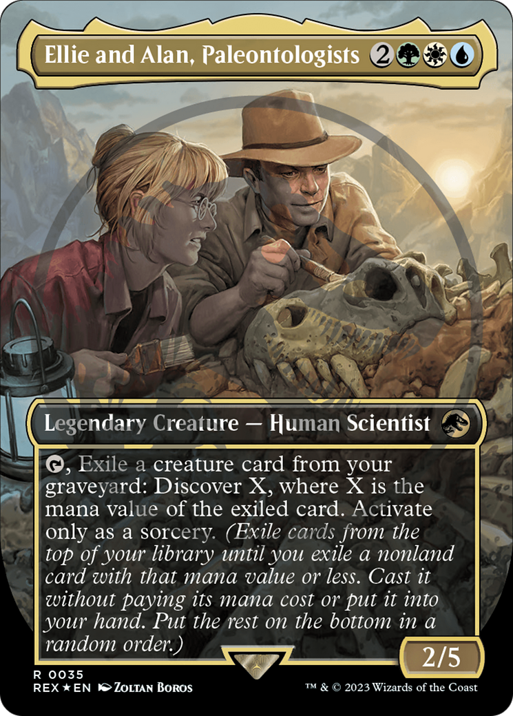 Ellie and Alan, Paleontologists (REX-035) - Jurassic World Collection (Borderless) Foil