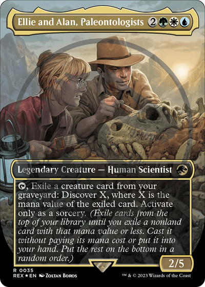 Ellie and Alan, Paleontologists (REX-035) - Jurassic World Collection (Borderless) Foil