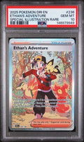 2025 POKEMON DRI EN-DESTINED RIVALS #236 ETHAN'S ADVENTURE SPECIAL ILLUSTRATION RARE PSA 10