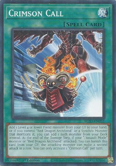 Crimson Call - BLZD-EN052 - Common - 1st Edition