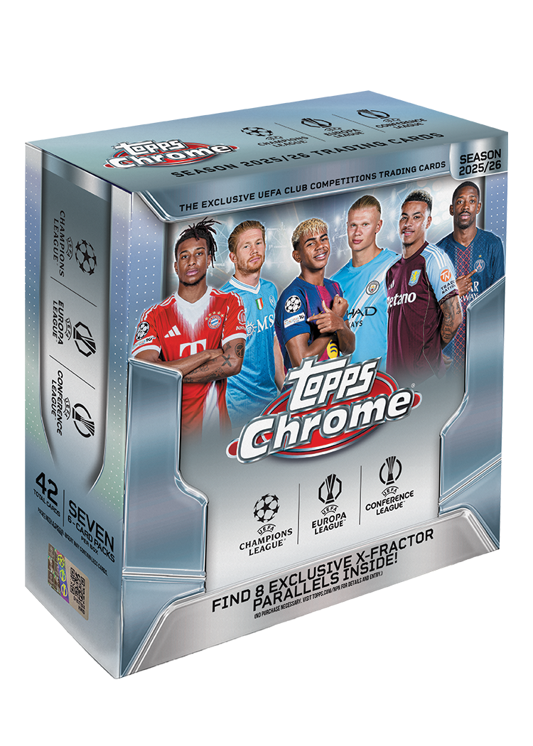 2025/26 Topps UEFA Club Competitions Chrome Soccer Mega Box
