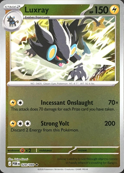 Luxray - 028/088 - Rare [me03-028] [Reverse Holo]