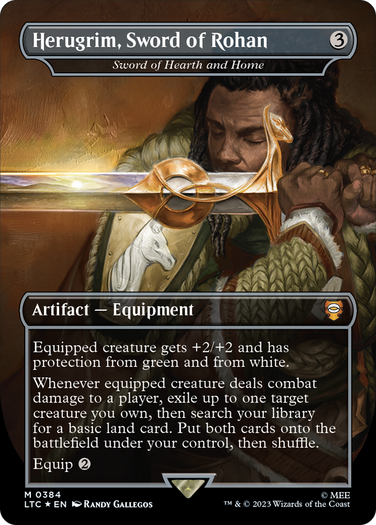 Sword of Hearth and Home (LTC-384) - Tales of Middle-earth Commander / Herugrim, Sword of Rohan (Borderless) Foil