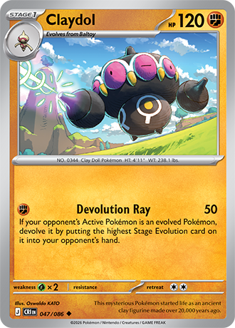 Claydol - 047/086 - Uncommon [me04-047] [Non-Holo]