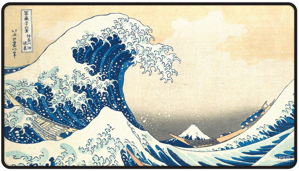 Ultra Pro Black Stitched Playmat - The Great Wave off Kanagawa