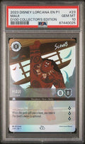 2023 DISNEY LORCANA EN P1-PROMO #23 MAUI D100 COLLECTOR'S EDITION PSA 10