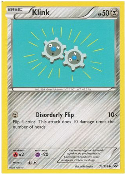 Klink - 71/114 - Common - XY Steam Siege (Square Cut Misprint)