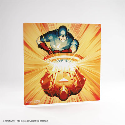Gamegenic MTG Prime 2-player Playmat - Marvel Super Heroes - Iron Man and Captain America