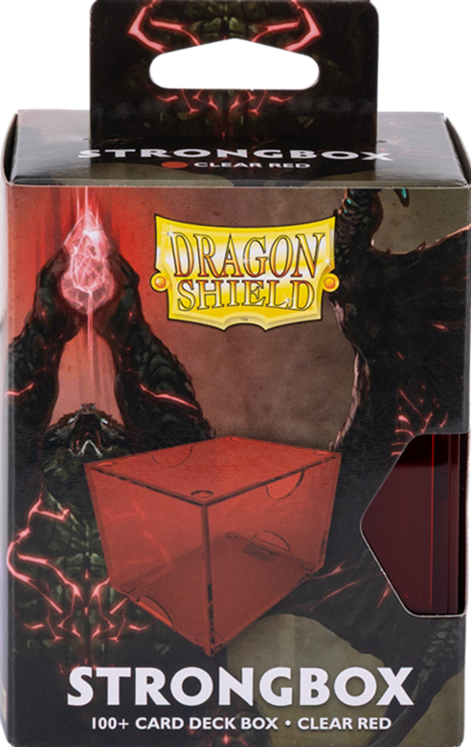 Dragon Shield Strongbox Deck Case - 100+ - Clear Red