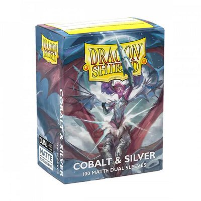 [Deprecated] Dragon Shield Matte Dual Sleeves - Standard Size - 100ct - Cobalt & Silver