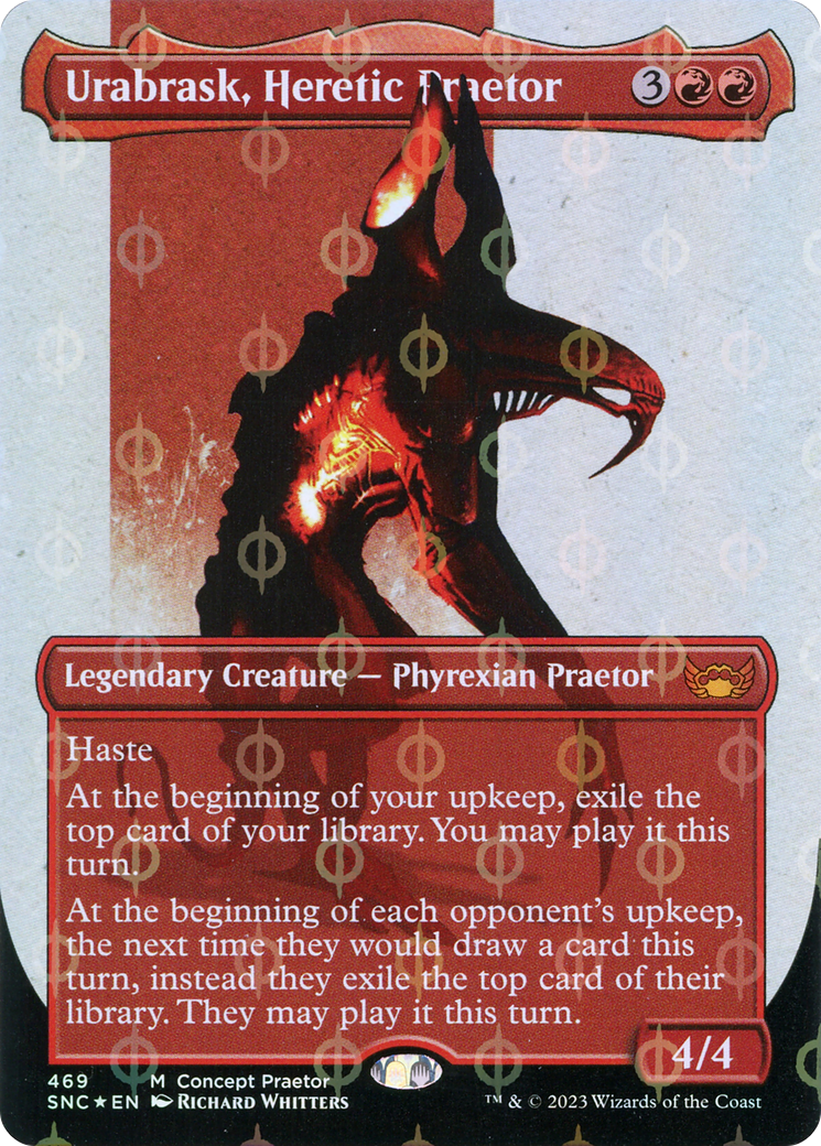 Urabrask, Heretic Praetor (ONE-469) - Streets of New Capenna (Borderless) Foil