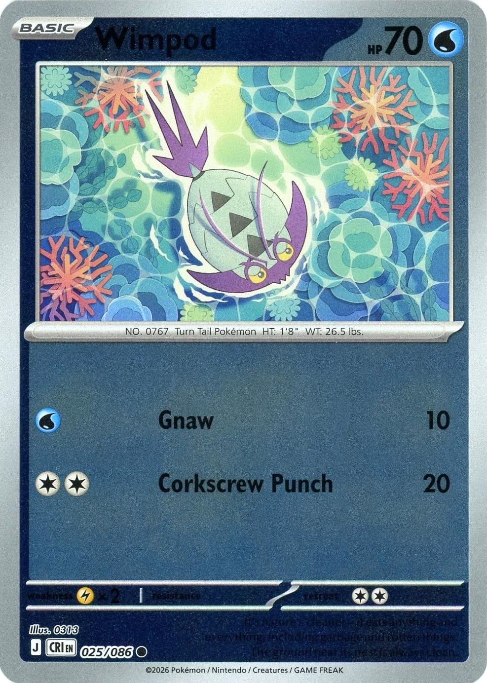 Wimpod - 025/086 - Common [me04-025] [Reverse Holo]