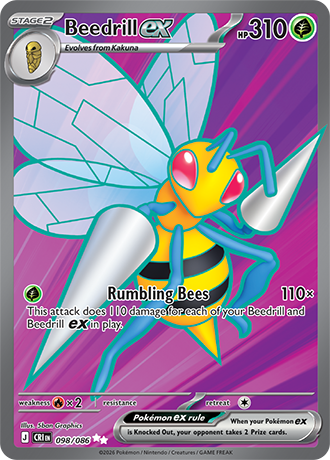 Beedrill ex - 098/086 - Ultra Rare [me04-098] [Ultra]
