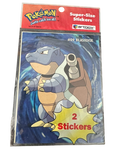 1998 Pokemon Artbox Blastoise Super Size 2 Stickers : Rapidash, Squirtle, Horsea and Cloyster