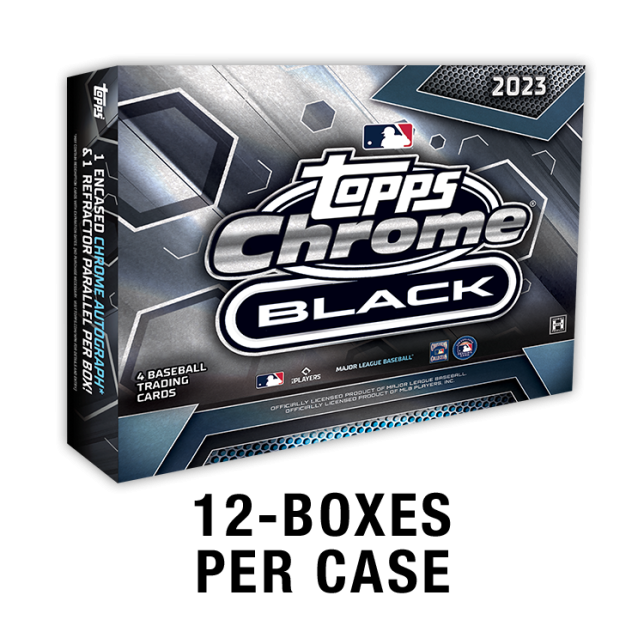 2023 Topps Chrome Black Baseball Hobby 12 Box Case