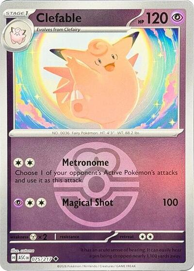 Clefable - Love Ball - 075/217 - Uncommon [me025-075] [Reverse Holo]
