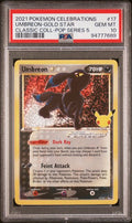 2021 POKEMON CELEBRATION CLASSIC UMBREON GOLD STAR #17 PSA 10