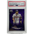 2022 Topps Chrome Black Ronald Acuna Jr. Purple Diamond Refractor /150 PSA 10