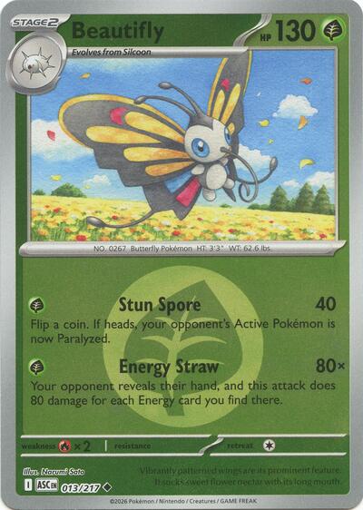 Beautifly - Energy Symbol Pattern - 013/217 - Uncommon [me025-013] [Reverse Holo]