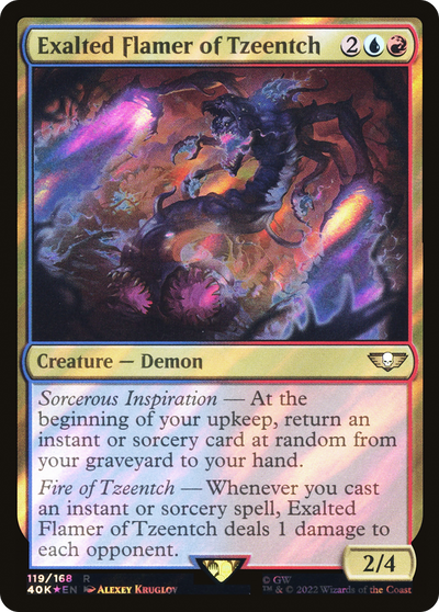 Exalted Flamer of Tzeentch (40K-119â˜…) - Warhammer 40,000 Commander Foil
