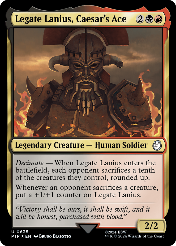 Legate Lanius, Caesar's Ace (PIP-635) - Fallout Foil