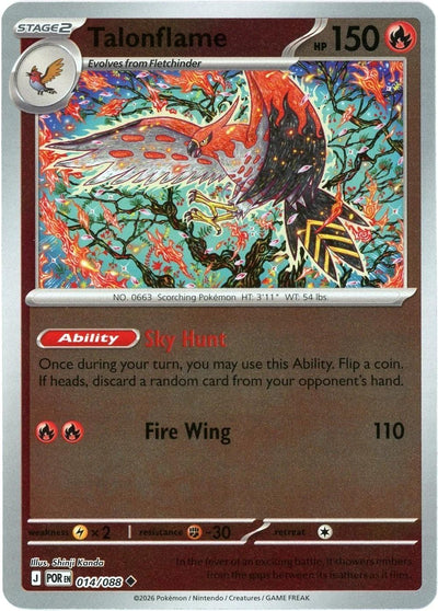 Talonflame - 014/088 - Uncommon [me03-014] [Reverse Holo]
