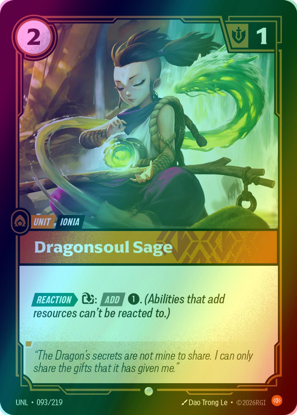 Dragonsoul Sage - 093/219 [Unleashed] [Foil]