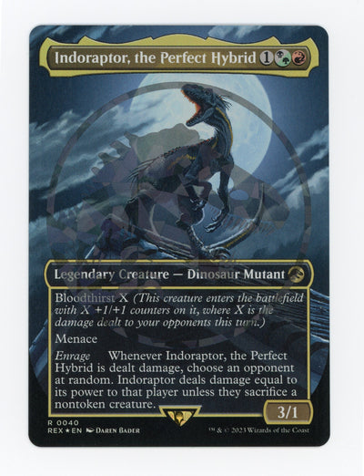 Indoraptor, the Perfect Hybrid — Borderless|Emblem|Foil — ID 17590