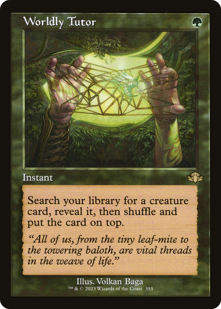 Worldly Tutor (DMR-353) - Dominaria Remastered Foil