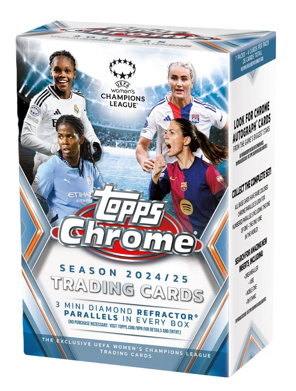 2024/25 Topps UEFA Women's Champions League Chrome Soccer Blaster Box