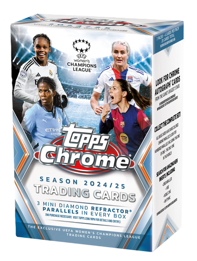 2024/25 Topps UEFA Women's Champions League Chrome Soccer Blaster Box