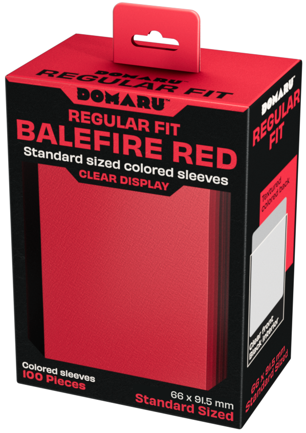 Gatherer's Tavern DOMARU Regular Fit Sleeves - Standard Size - 100ct - Balefire Red