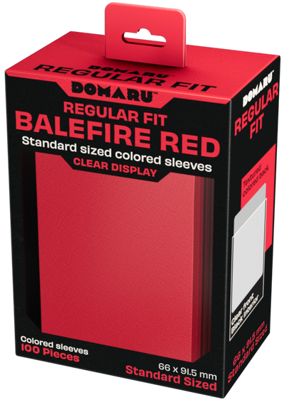 Gatherer's Tavern DOMARU Regular Fit Sleeves - Standard Size - 100ct - Balefire Red