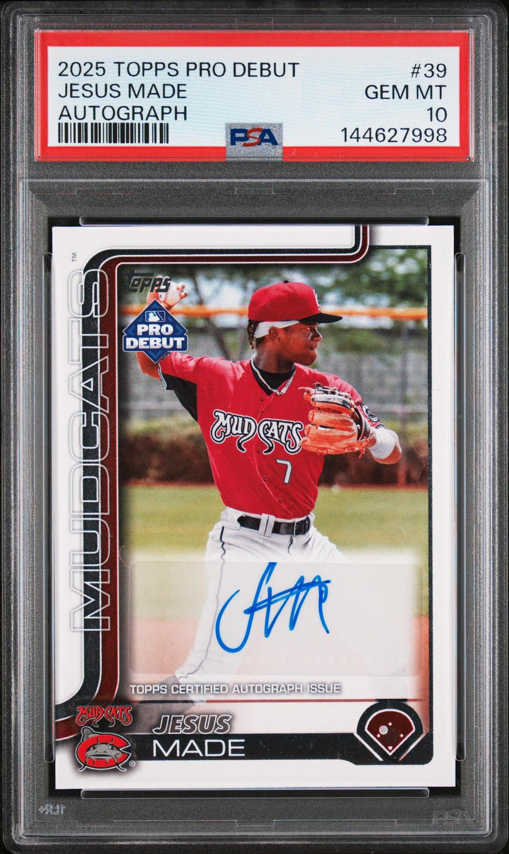 2025 Topps Pro Debut Jesus Made #39 Autograph PSA 10
