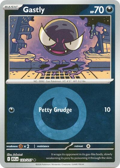 Gastly - Energy Symbol Pattern - 123/217 - Common [me025-123] [Reverse Holo]