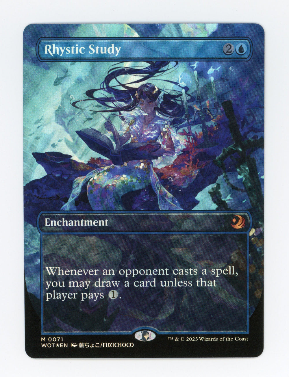Rhystic Study — Borderless|Anime|Foil — ID 17274