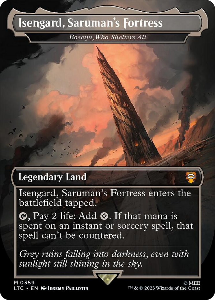 Boseiju, Who Shelters All (LTC-359) - Tales of Middle-earth Commander / Isengard, Saruman's Fortress (Borderless) Foil