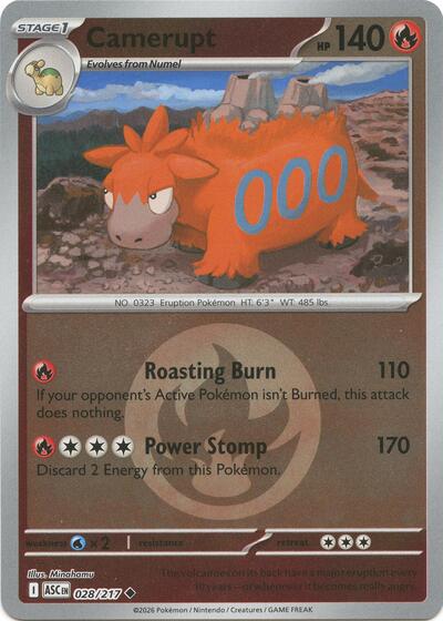 Camerupt - Energy Symbol Pattern - 028/217 - Uncommon [me025-028] [Reverse Holo]