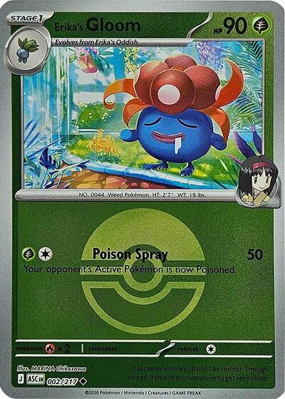 Erika's Gloom - Poké Ball - 002/217 - Uncommon [me025-002] [Reverse Holo]